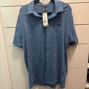 Adidas Golf Polo Shirt - Large - blue
